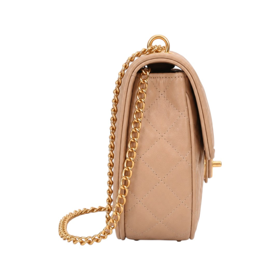 Bags Dsantos Casa Women's Beige Quilted Chain Crossbody Bag